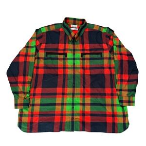 JCRT Portland Weekend Fit Plaid Flannel Shirt Men's 4X Red Green Blue Brown